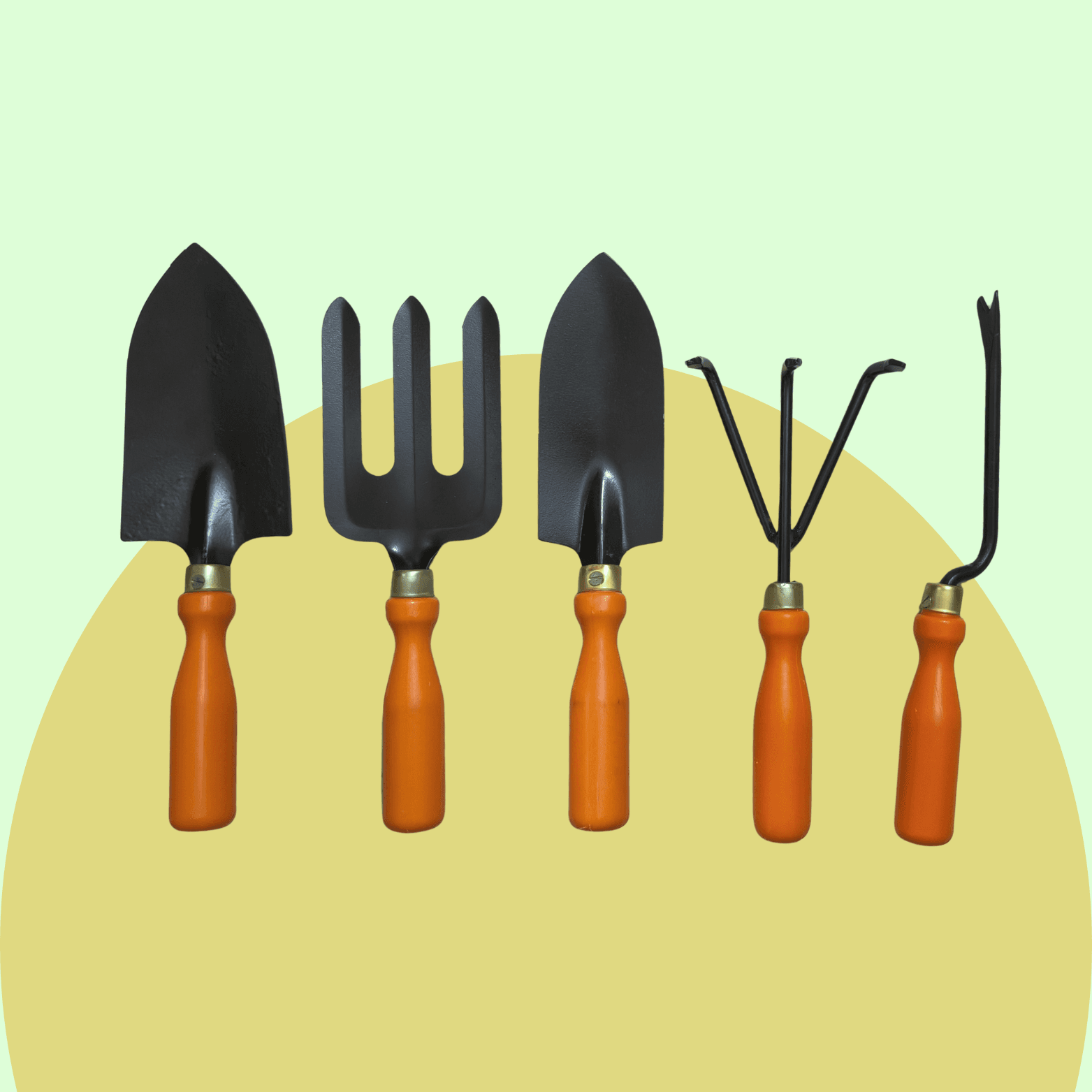 Hand Trowel Set of 5 Big (Plastic Handle)