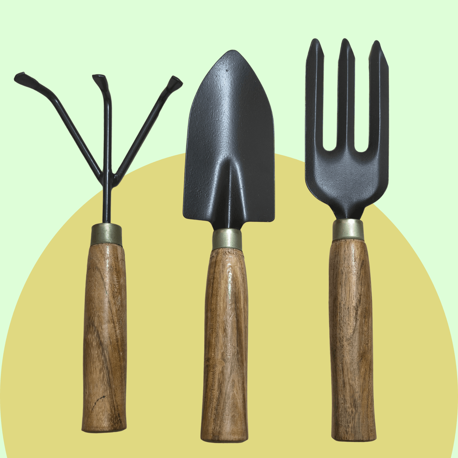 Trowel set of 3 Small (Wooden Handle)